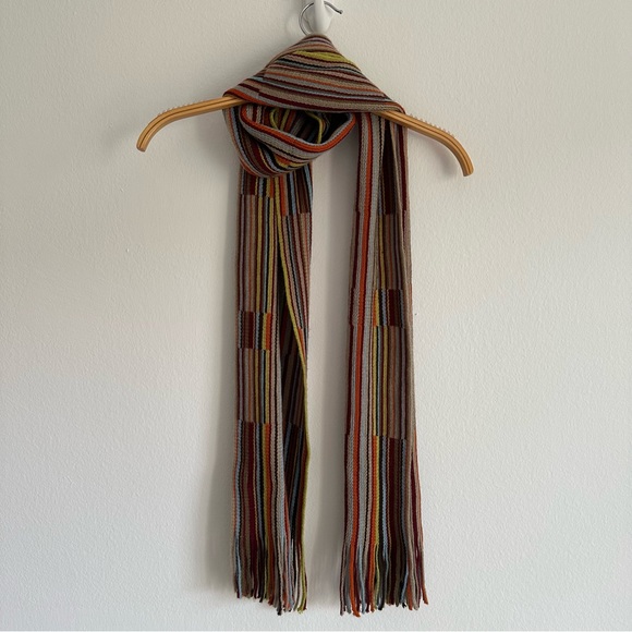 Vintage Y2K Scarf Rainbow Patchwork Monica Narducci Green Red Fairy Whimsigoth - Picture 5 of 6